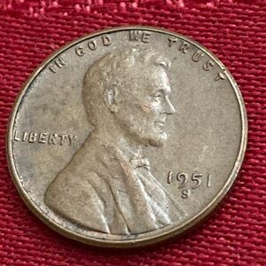 Vintage 1951S Lincoln Wheat One Cent
